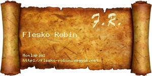 Flesko Robin névjegykártya